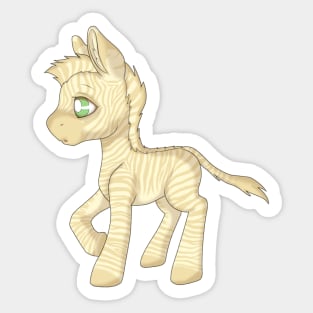 Golden Baby Zebra Sticker